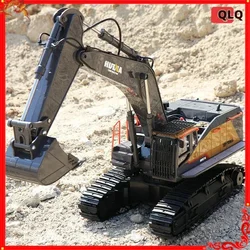 Huina 592 Remote Control Alloy Excavator 22 Channel Engineering Vehicle Excavator Large Excavator Children's Model Toy