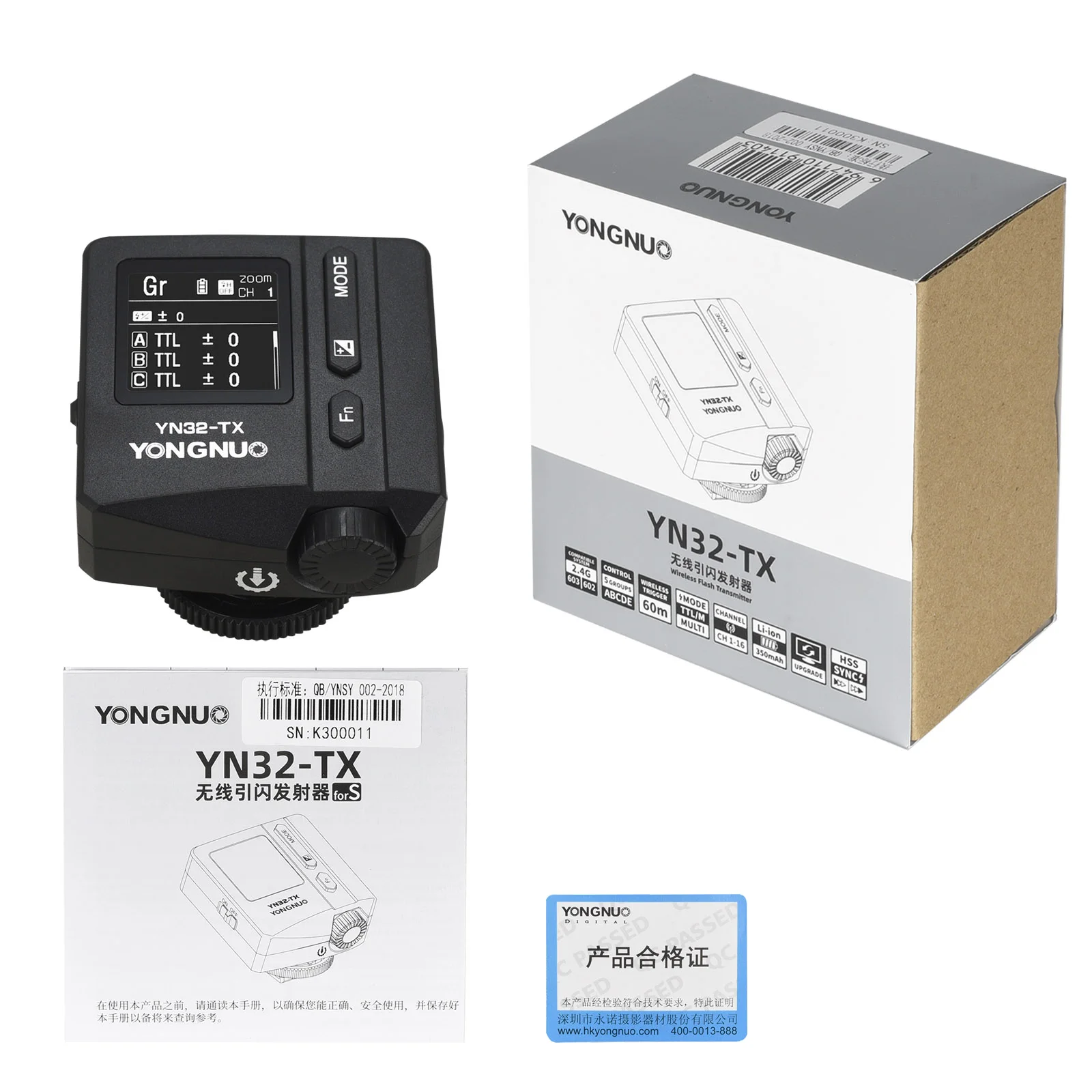 YONGNUO TTL Wireless Flash Transmitter YN32-TX HSS Trigger For Mi Hot Shoe Interface Sony Mirrorless Camera