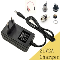 21V 2A lithium battery charger 100-240V for lithium battery with LED light DC Power Jack Socket Female Panel Mount Connector
