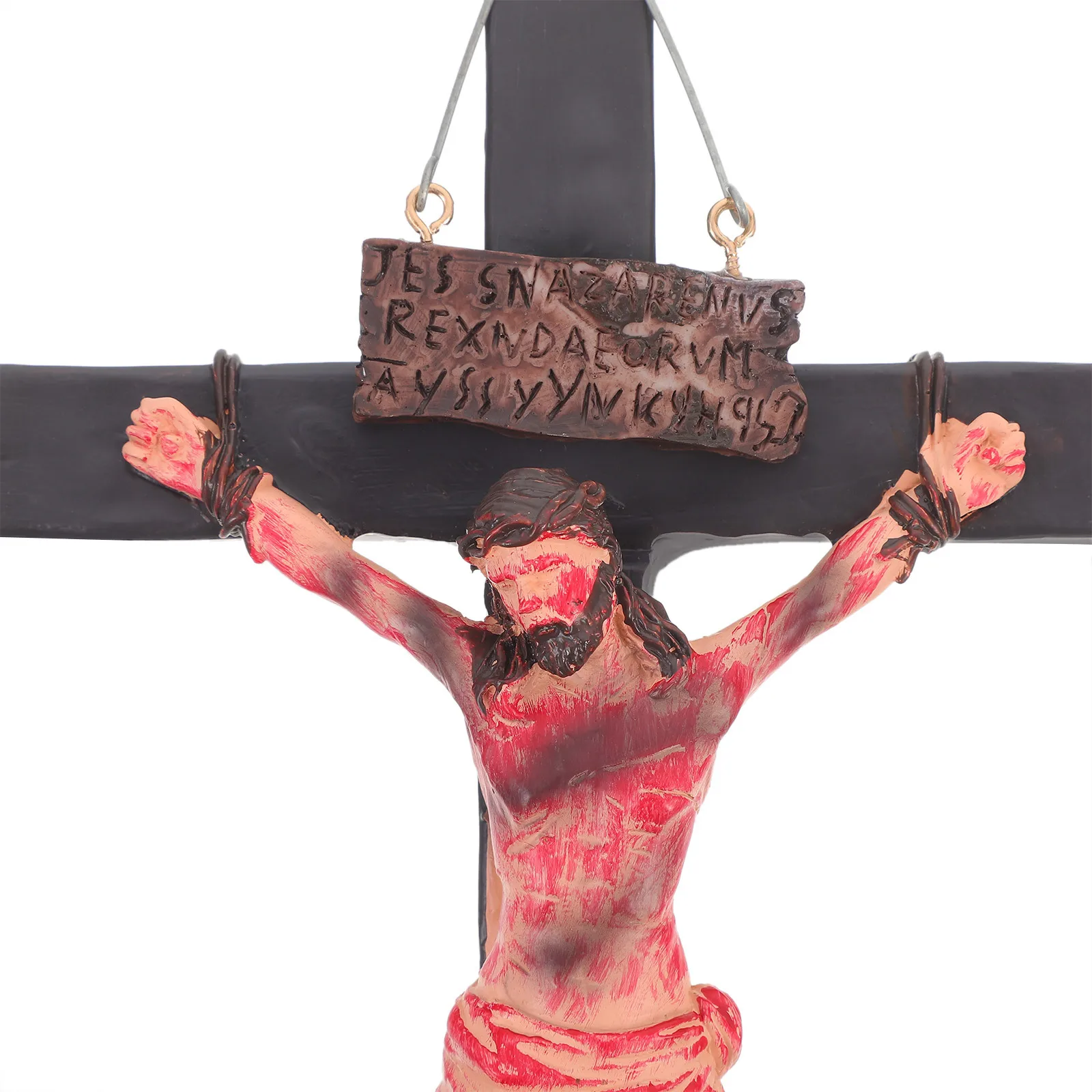 Resin Cross Wall Hanging Ornament Jesus Christian Decoration Catholic Religious Cross Home Decor Crosses for Wall