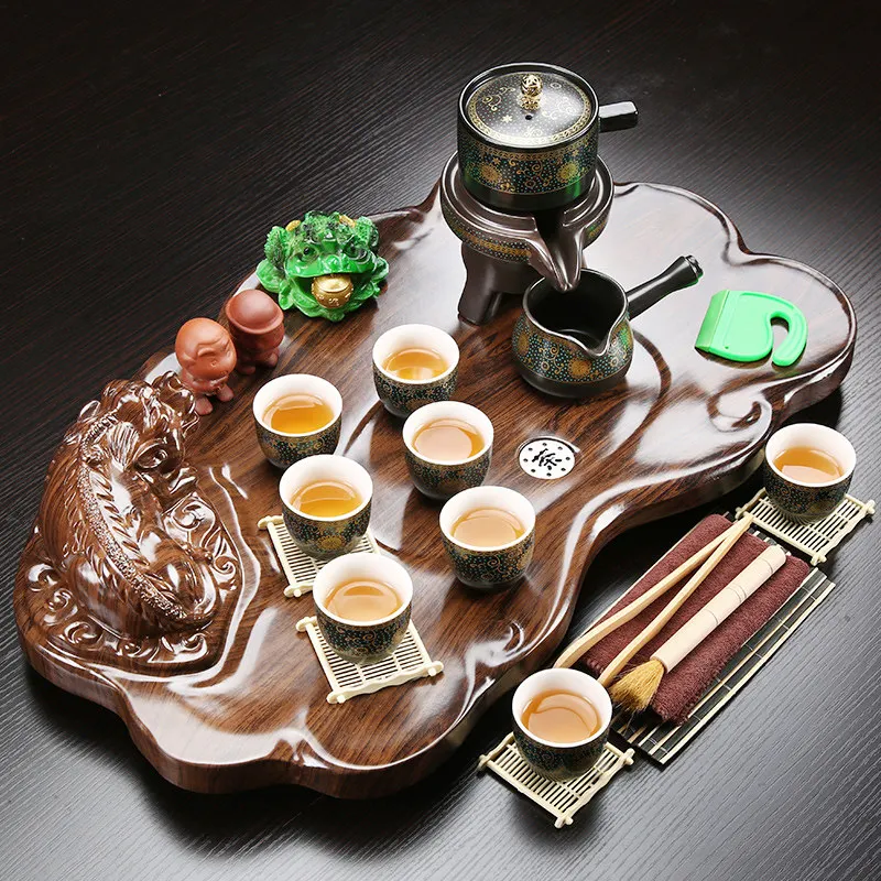 

Serving Ceramic Tea Tray Decorative Ceremony Accessories Trinket Kitchen Tea Tray Irregular Tableware Bandeja Madera Teaware