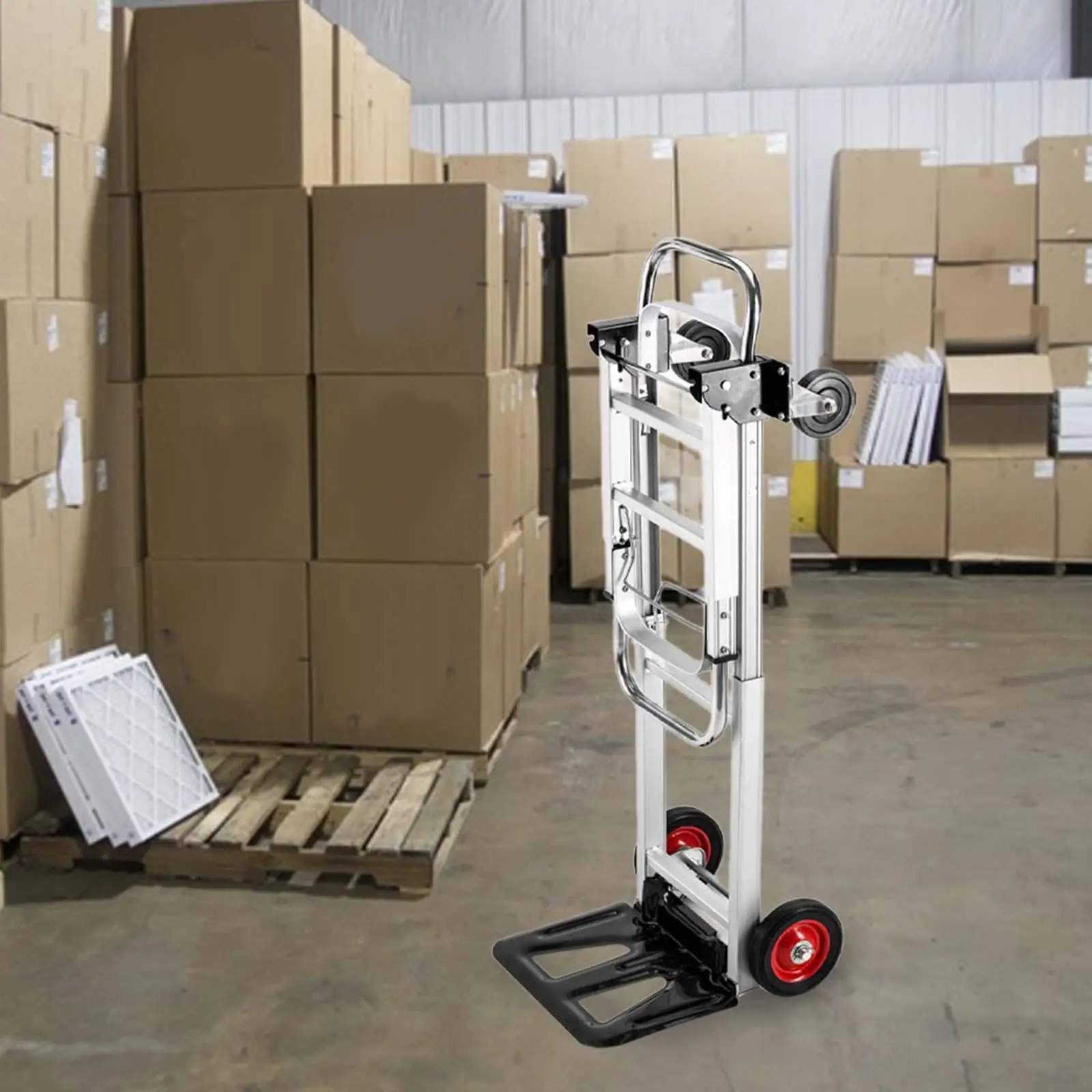 

Folding Hand Truck Sturdy Compact Portable Heavy Duty Transport Hand Cart Trolley for Travel Office Auto Moving Home Shopping