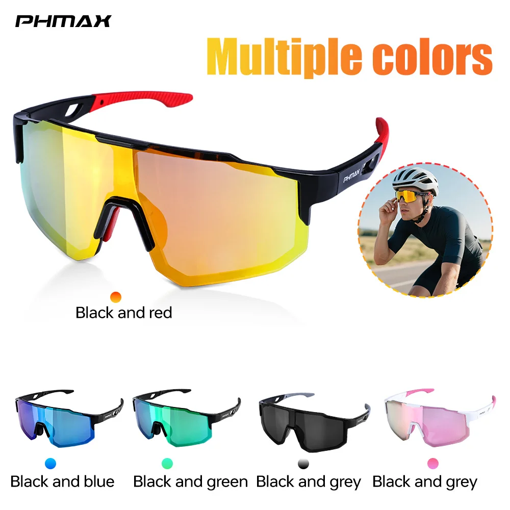 PHMAX Polarisierte Fahrradbrille Unisex Fahrrad Polarisierte Sonnenbrille MTB Rennrad-Brille Sportbrille