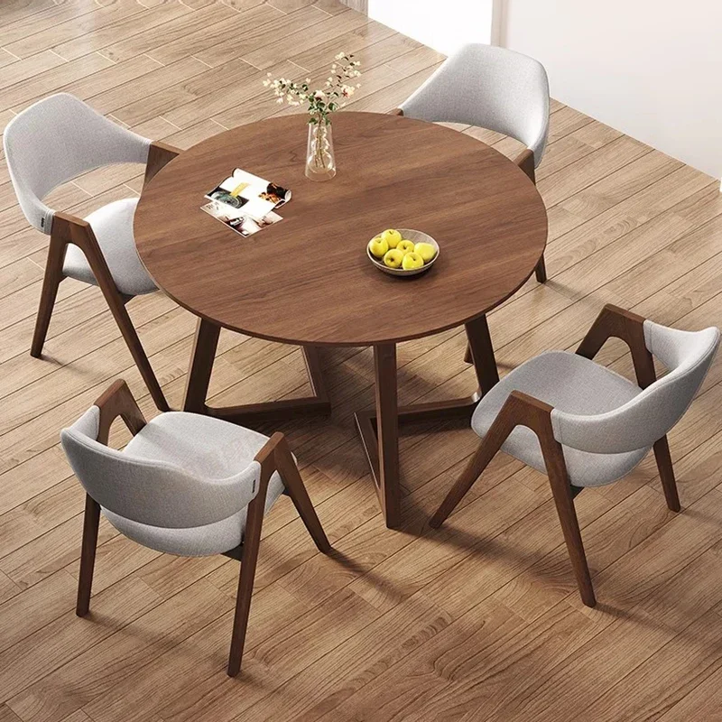 Console Salon Dining Table Round Restaurant Chairs Wood Modern Luxury Dining Table Gaming Lounge Mesa Living Room Furniture