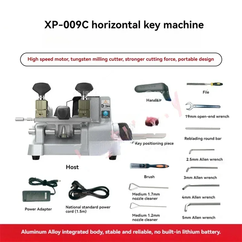 XP-009C Horizontale sleutelsnijmachine Hoog rendement duplicator Sleutelmachine Handmatige multifunctionele sleutelmachine