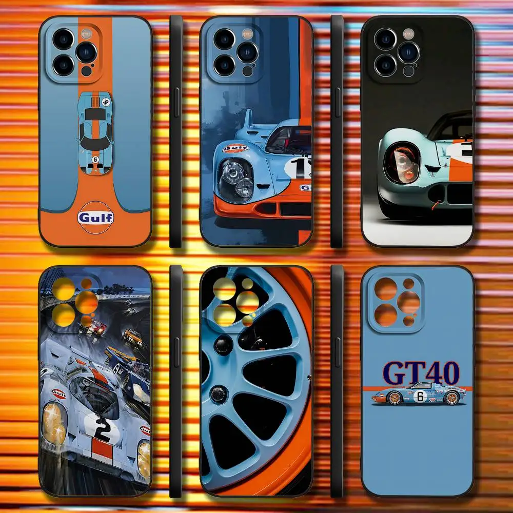 

G-guLfS Racing Car Phone Case For iPhone 16,15,14,13,12,11,Pro,Max,Plus,X,XS,SE4,E,Mini,Soft Black Case