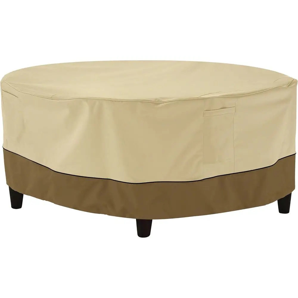 

Classic Accories Veranda Water-Resistant 30 Inch Round Patio Ottoman/Coee Table Cover, Outdoor Ottoman Cover