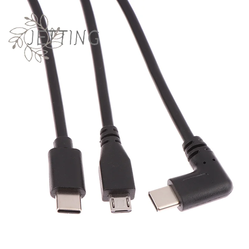 Kabel Ekstensi Hot Micro Type USB USB 3.1 Male ke Type-C USB 3.1 Female 17mm dengan Lubang Panel Mount Sekrup 0.3m