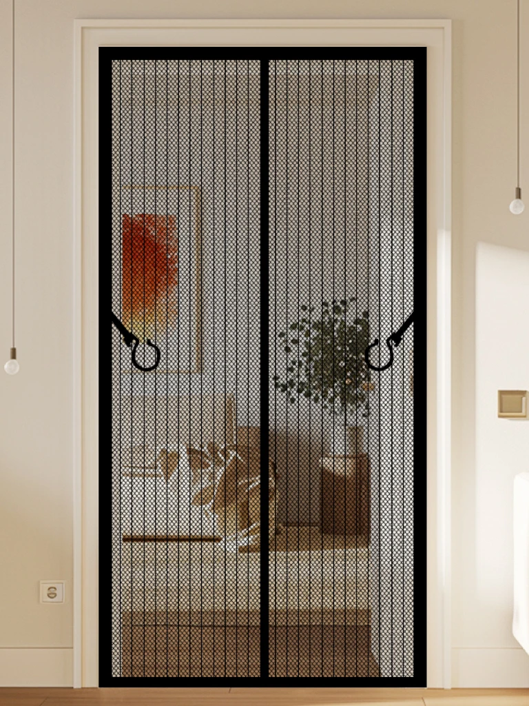 Summer Oversized Square-Hole Black Household-Style Bedroom Magnetic-Attachment Thick High-Definition Mosquito-Proof Curtain