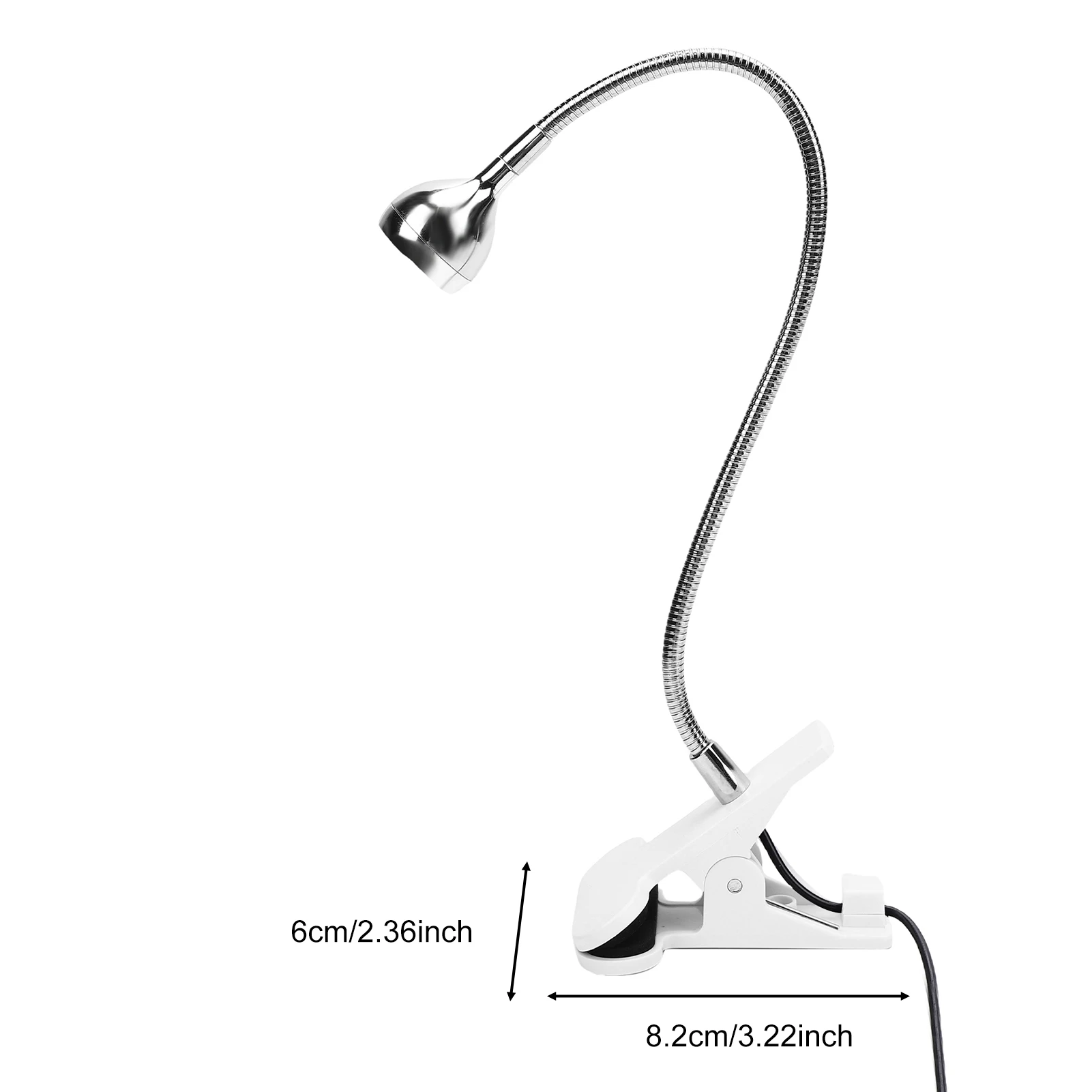 Lámpara UV para uñas de 395 nm, lámpara de curado de uñas de gel alimentada por USB, secador de uñas de esmalte de gel portátil con encendido/apagado, abrazadera fuerte, 360 °   Rota Rota- mostrar título original