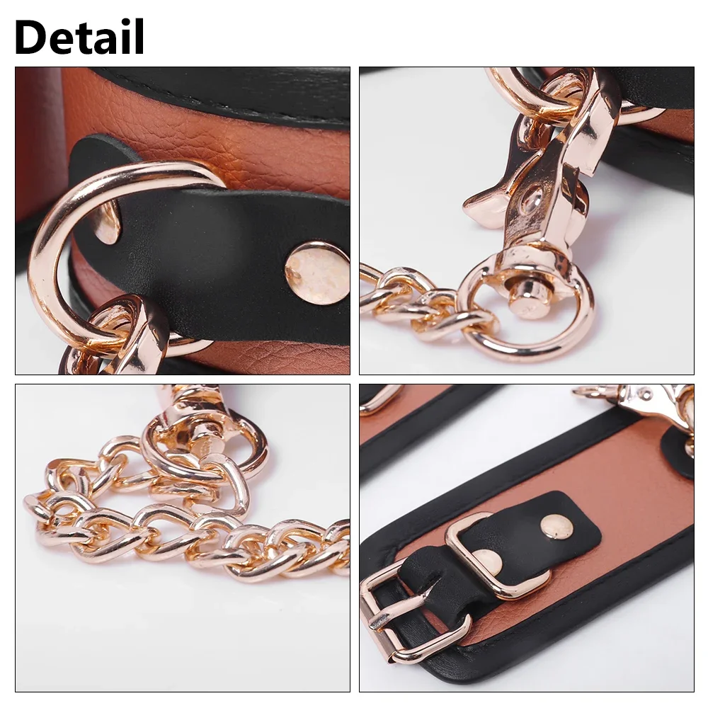 Cowhide Handcuff Bdsm Bondage Set Adult Games Erotic Sex Toy For Woman Couples SM Fetish Slave Ankle Cuff Restraints Wrist Cuffs