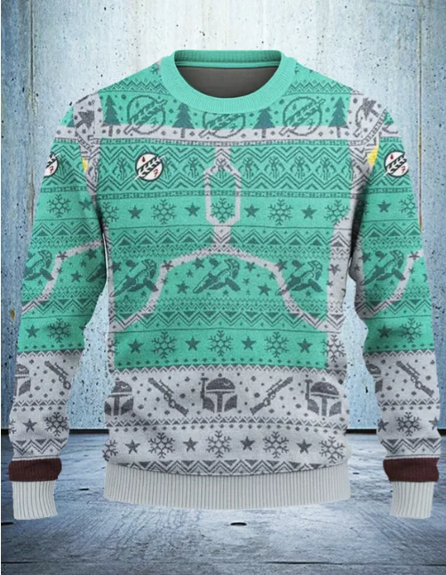 เสื้อฮู้ดถักลายคริสต์มาสสไตล์เรโทรสตาร์วอร์สของดิสนีย์ปี 2025: การผสมผสานระหว่างลายโบบา เฟตต์และลายวันหยุด