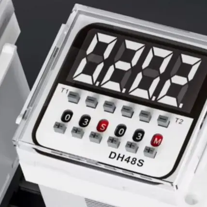Digital Timer Relay 0.01S-99H Infinite Cycle Delay Control Outage Memory AC220V DC24V 2NO2NC DIN Rail Mount Industrial Equ