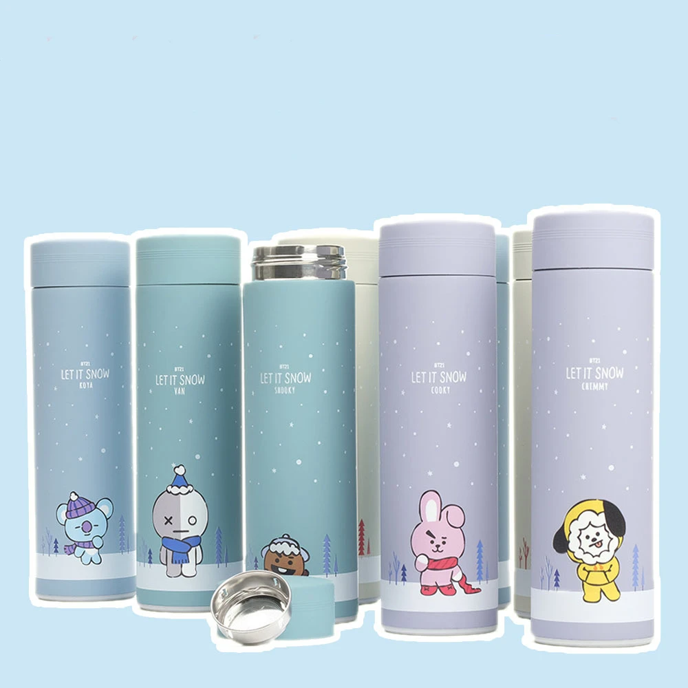 BT21 Korean Surrounding Water Cup Official Same Style Warm Cup Creative Cute Stainless Steel Cup Student Autumn/Winter