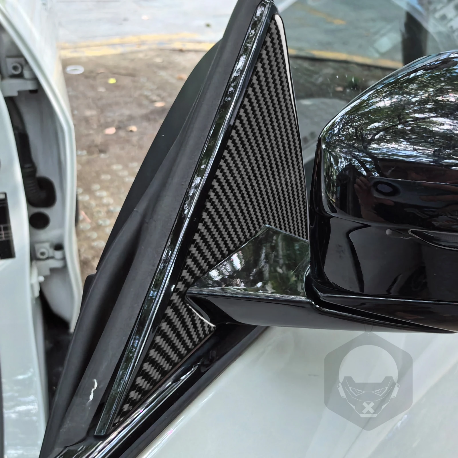 For BMW M4 G22 G82 G83 2021 2022 2023 2024 Outer A-pillar Soft Black Carbon Fiber Sticker Cover Trim Car Decoration Accessories