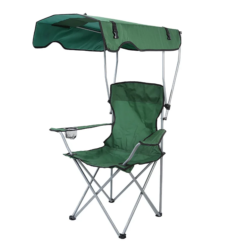 Outdoor Ceiling Armchair Single Beach Chair Portable Camping Oxford Cloth Folding Chair Wild Fishing