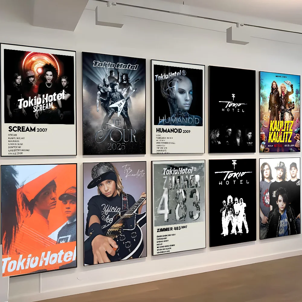 Póster de Hotel EPC Singer Bill Kaulitz Tom Tokio, pintura autoadhesiva impresa, imágenes estéticas, decoración de la habitación del hogar
