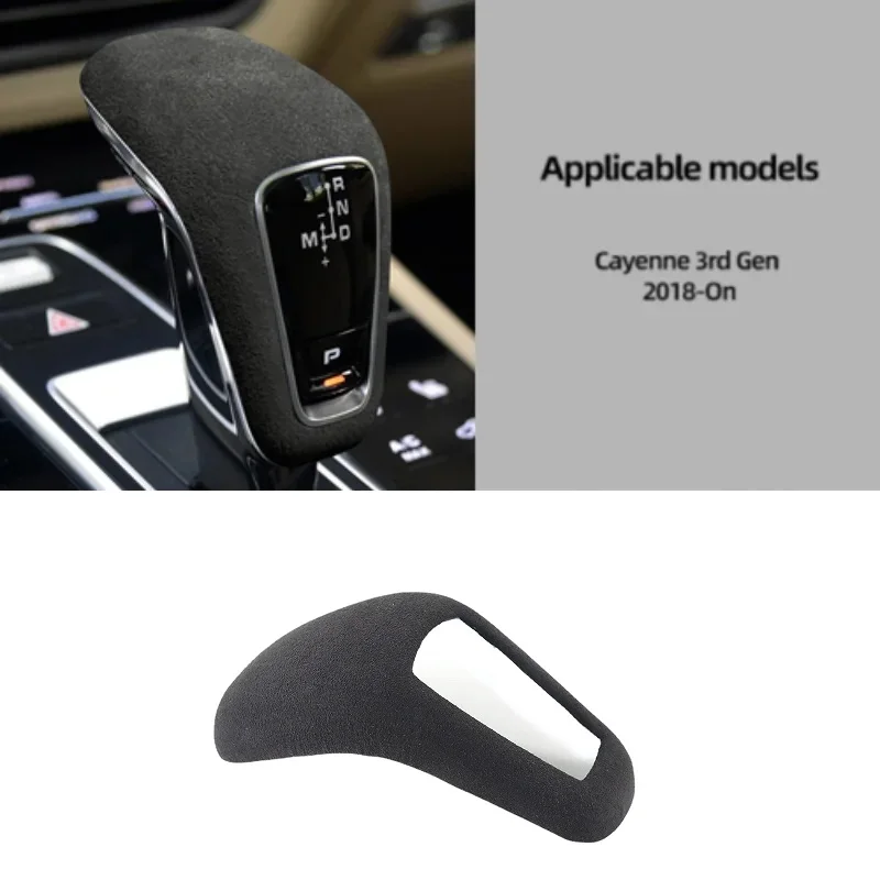 Do Porsche Cayenne 2018 2019 2020 2021 Samochodowa gałka zmiany biegów Górna zamszowa osłona ABS Naklejka Coupe Turbo S Akcesoria