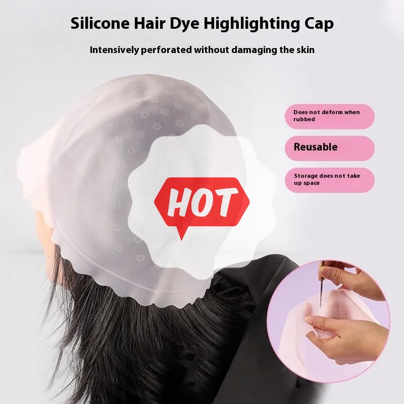 1 قطعة تصفيف الشعر صبغ الشعر قبعات المهنية الحلاق سيليكون غطاء صبغ الشعر صالون الحلاقة أدوات التصميم #2