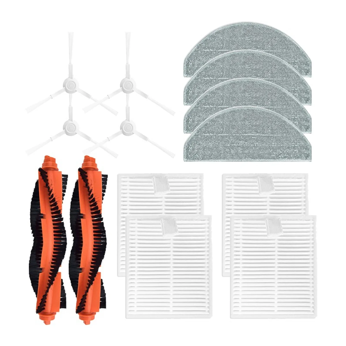 Popular para Xiaomi Robot aspirador E10 E12 E10C C103 Mijia 3C Plus / 3C Pro piezas de Robot aspirador filtro de Cepillo Lateral principal fregona