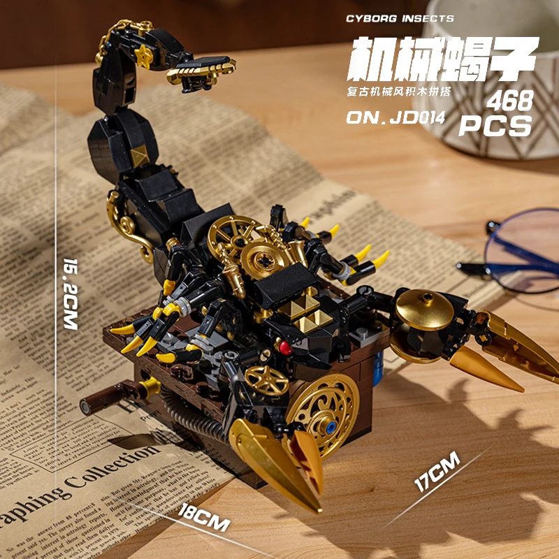 3D Puzzle Handmade Assembly Model Toys, Mechanical Insect - Scorpion, High Difficulty Building Model Ornaments, Gift, XT103