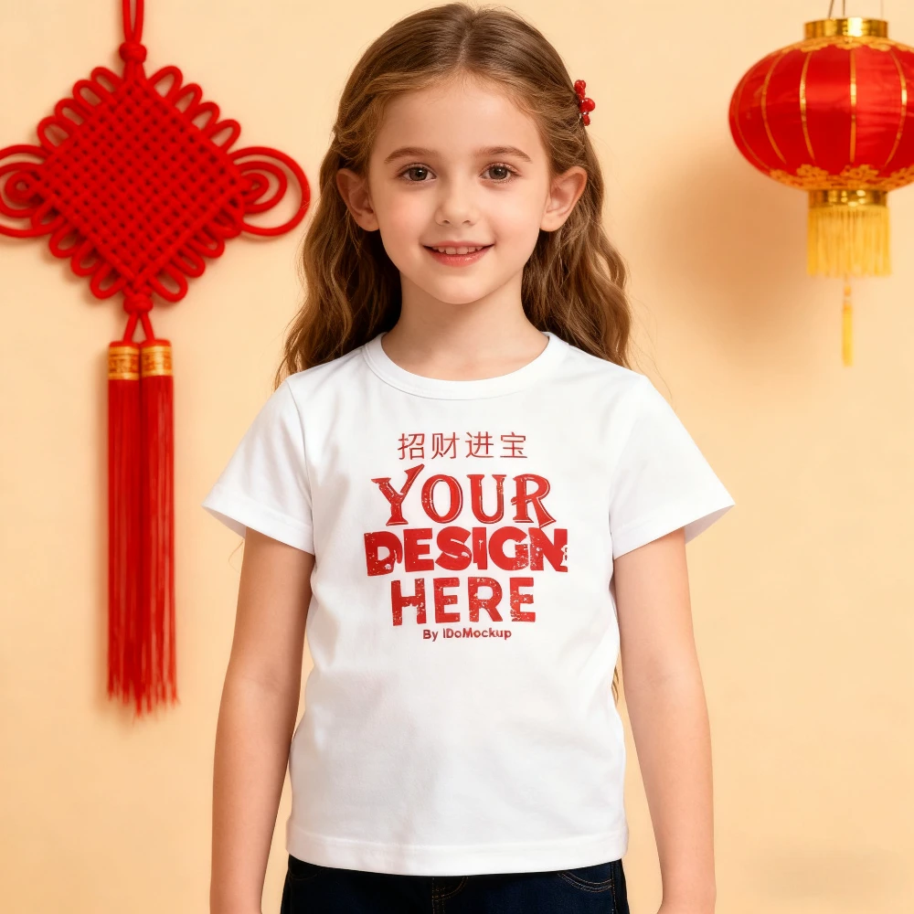 Chinesisches Neujahr Kind T-Shirt Kinder Lustiges Geschenk Kleidung Jungen Mädchen Urlaub Shirt Frohes Neues Jahr Kind T-Shirt Männer Frauen T-Shirt Top