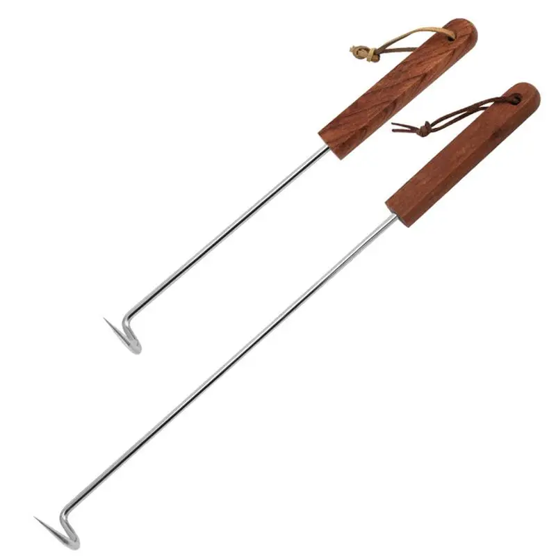 Barbecue Skewer Stainless Steel Beef Meat Clasps Duck Goose Turkey Hooks Roast Duck Bacon Hook BBQ Storage Hanger Bread Hook