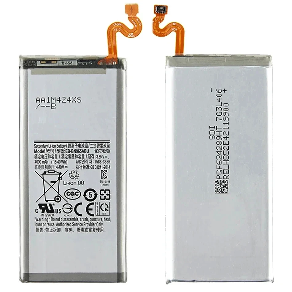 Replacement Battery EB-BN965ABU For Samsung Galaxy Note9 Note 9 SM-N9600 N960F N960U N960N N960W 4000mAh Phone Battery