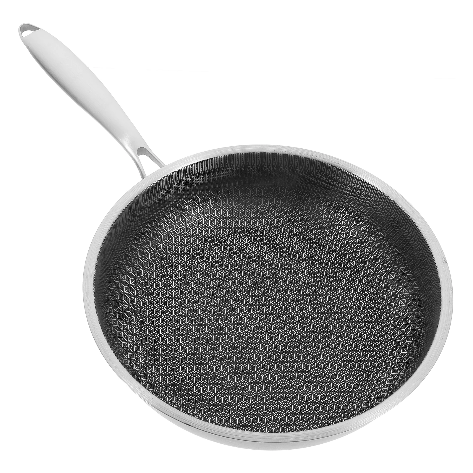 

Stainless Steel Wok Non Stick Pot Honeycomb Grain Fry Pan Kitchen Cookware Everyday Frying Stove Top Cooking