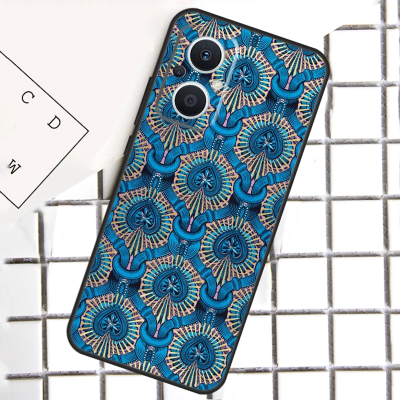 African Fabric Print Cover For OPPO Reno 7 6 4 5 8 Lite 8T 4Z 5Z 10 Pro OPPO Find X5 Lite X3 X2 Neo X6 Pro Case image 4