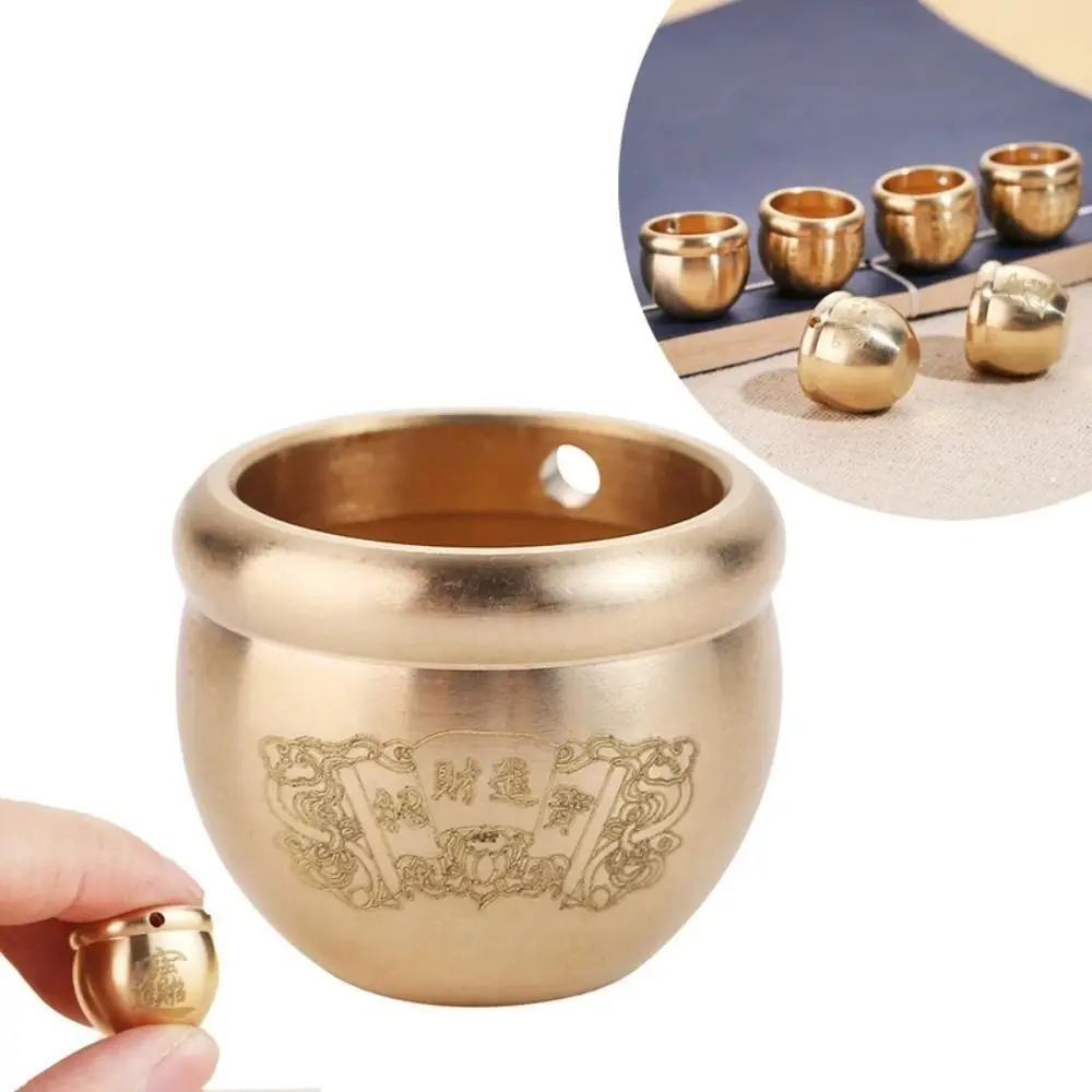 Study Gift Small Brass Cornucopia Creative DIY Treasure Bowl Cornet Glossy Baifu Rice Cylinder Attract Good Luck