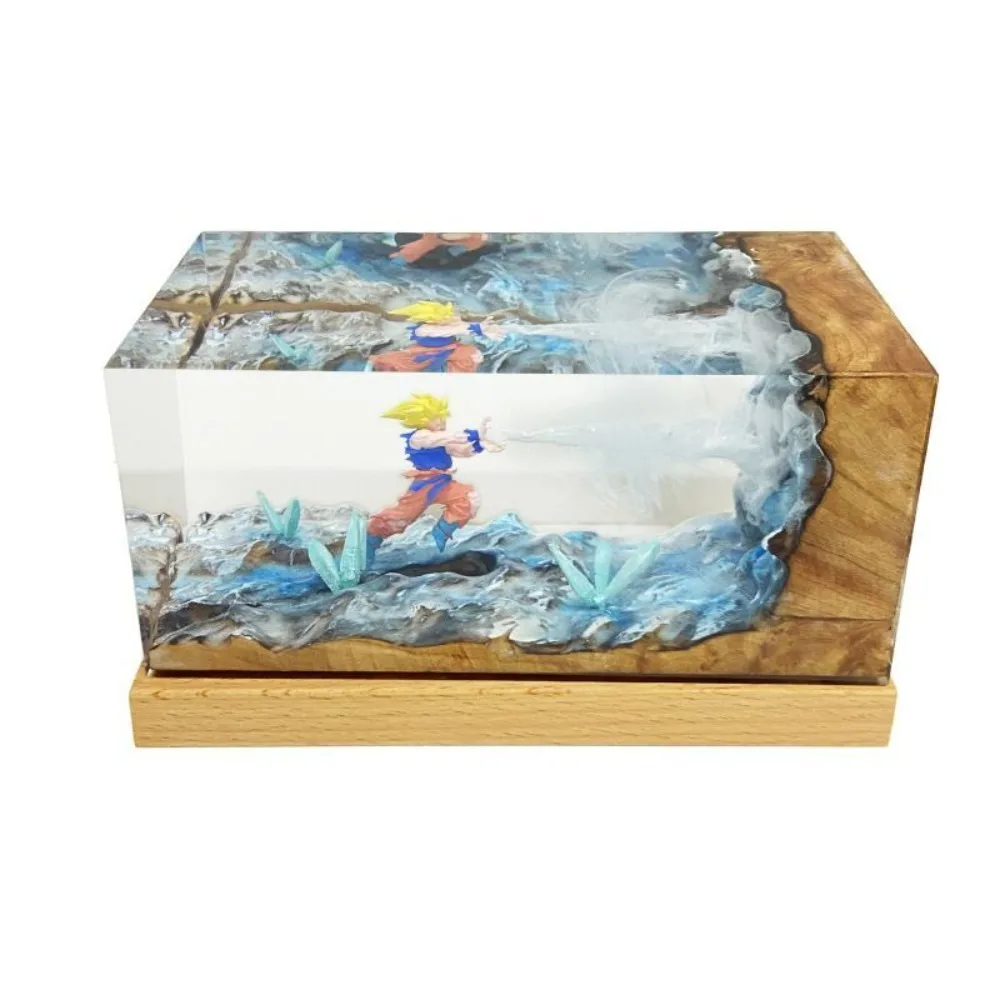 

Anime Dragon Ball Z Figure Son Goku 16 color switching options USB Night Light Resin Desktop Ornament gift