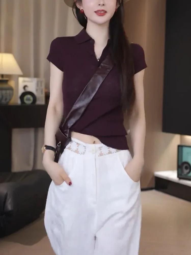 

Корейская женская летняя футболка Slim Fit с коротким рукавом, модная, универсальная, больших размеров, для повседневной носки