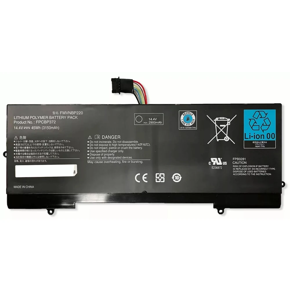 7XINbox FMVNBP220 14.4V 3150mAh 45Wh Laptop Battery for Fujitsu Lifebook U772 FPB0281 FPCBP372 series