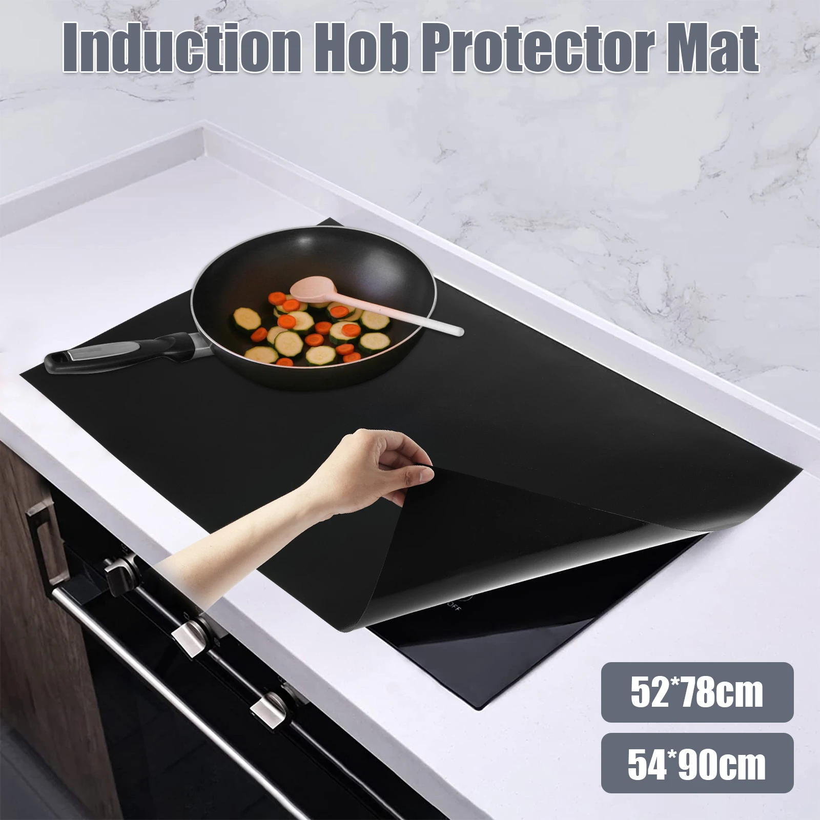 Induction Cooker Cover Silicone Mat Large Nonstick Electric Stove Covers Mat Multipurpose Stove Top Cover Pad Cooktop Protector