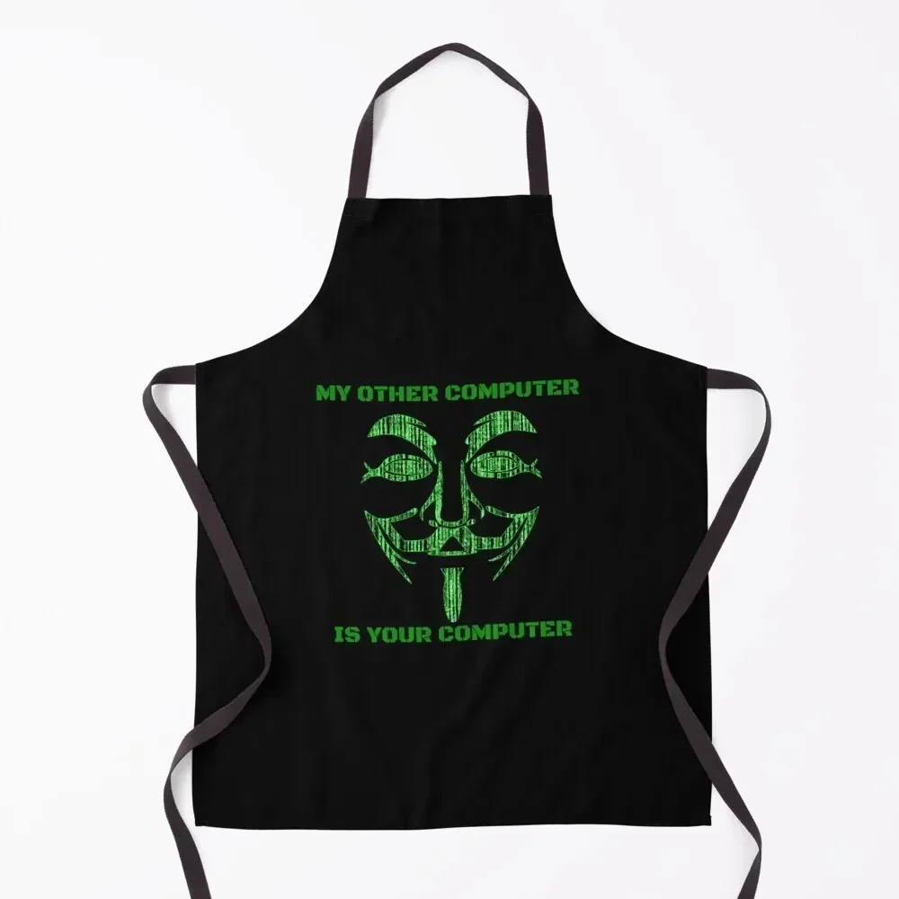 

MY OTHER COMPUTER IS YOUR COMPUTER, HACKER Apron Kitchen Things Men kitchen man chef uniform Goods For Home And Kitchen Apron