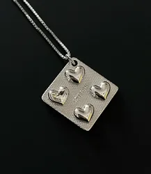 Kpop Goth Love Pill Necklace Collares Aesthetic Couples Punk Rock Gothic Peach Heart Y2k Necklace Cute Grunge E Girl Alt Jewlery