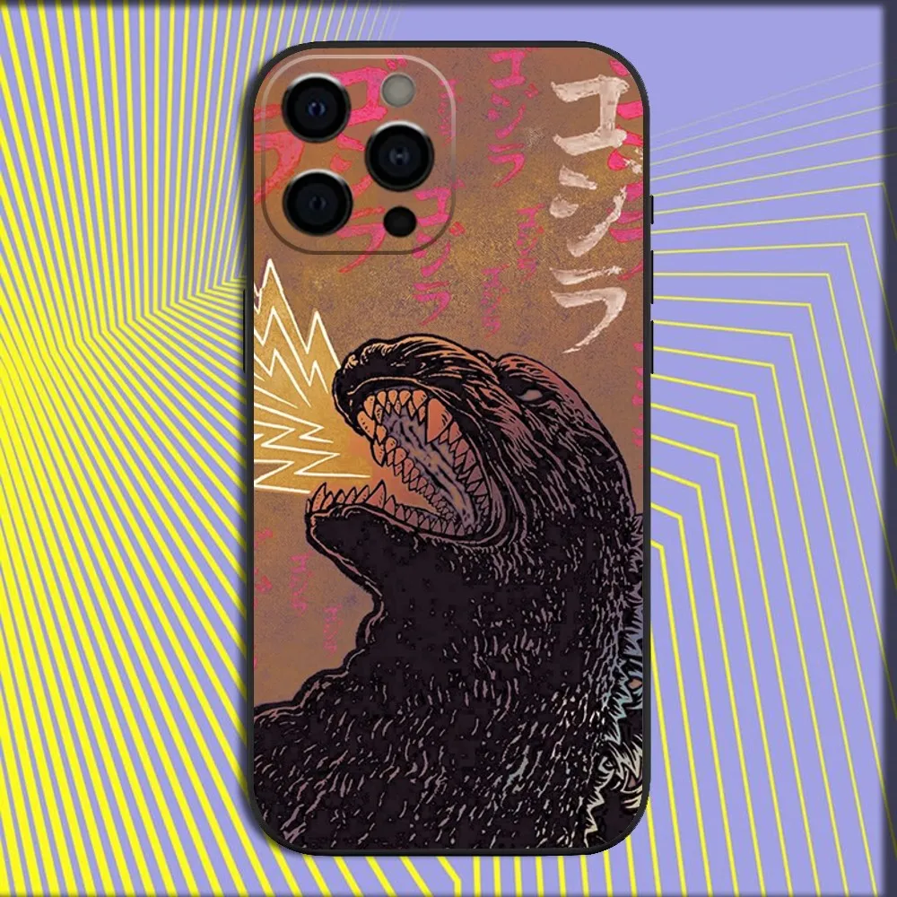 Monster G-GodzillaS Phone Case For iPhone 16,15,14,13,12,11,Pro,X,XS,Max,XR,Plus,Mini Soft Black Cover