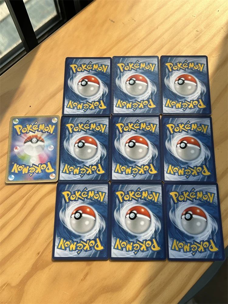 10Pcs Ptcg Pokemon Lillie Cos Eevee Series Rough Flash Craft Card Flash Card Cartoon Animation Game Collection Card Toy