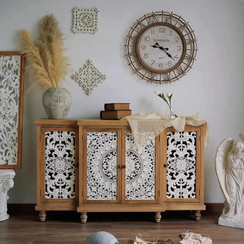 cabinet, clothing store dining bar, living room carved decorative cabinet against the wall