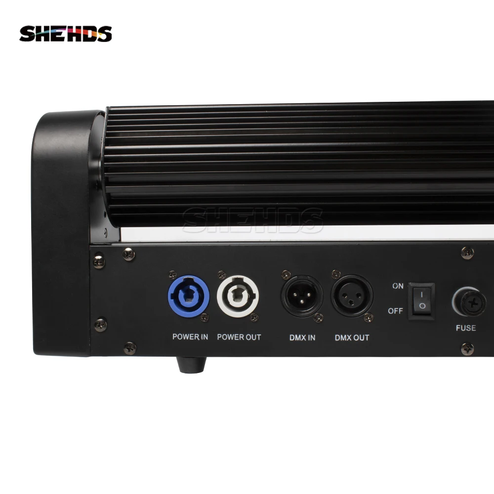 SHEHDS-luz de escenario giratoria infinita 4 en 1, foco LED RGBW de 8x12W con cabezal móvil, rueda caliente, KTV, DJ, fiesta, boda