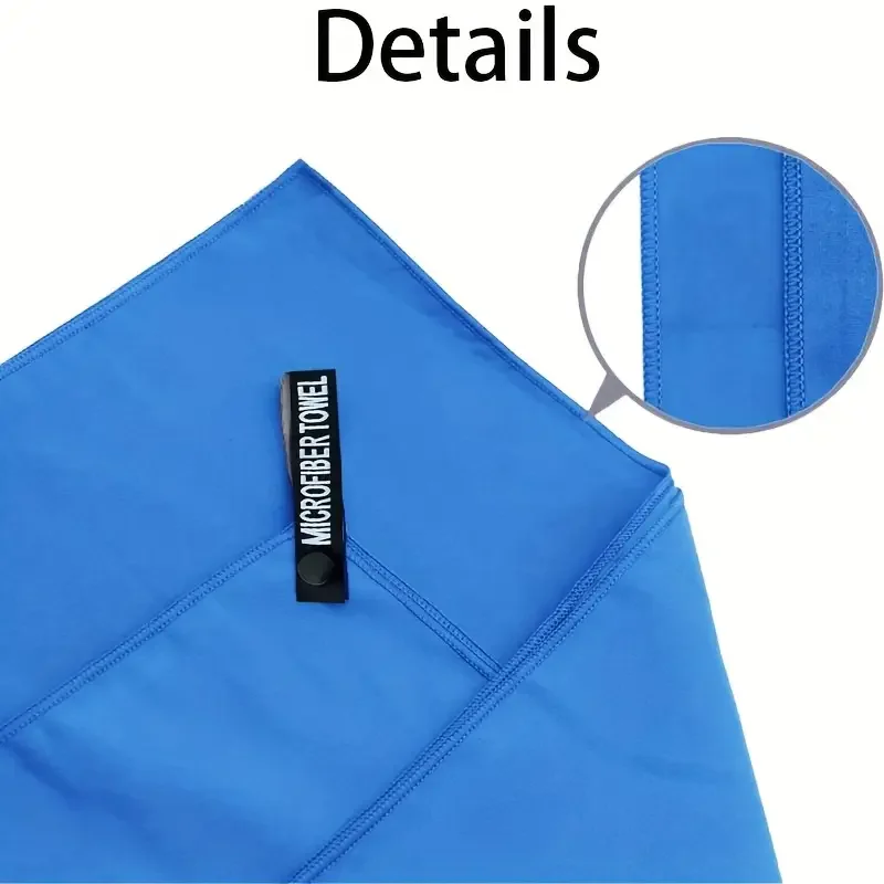 Schnell trocknendes Sporthandtuch, dickes, sandfreies, schnell trocknendes Mikrofaser-Handtuch, super saugfähige, weiche Bade-Strandtücher für Männer und Frauen – Detail 5