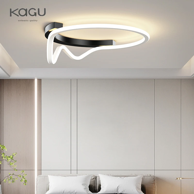 Imagem -02 - Nordic Geometry Round Led Ceiling Light Candelabro do Quarto Simples Iluminação para Sala de Estar e Jantar Decoração de Casa