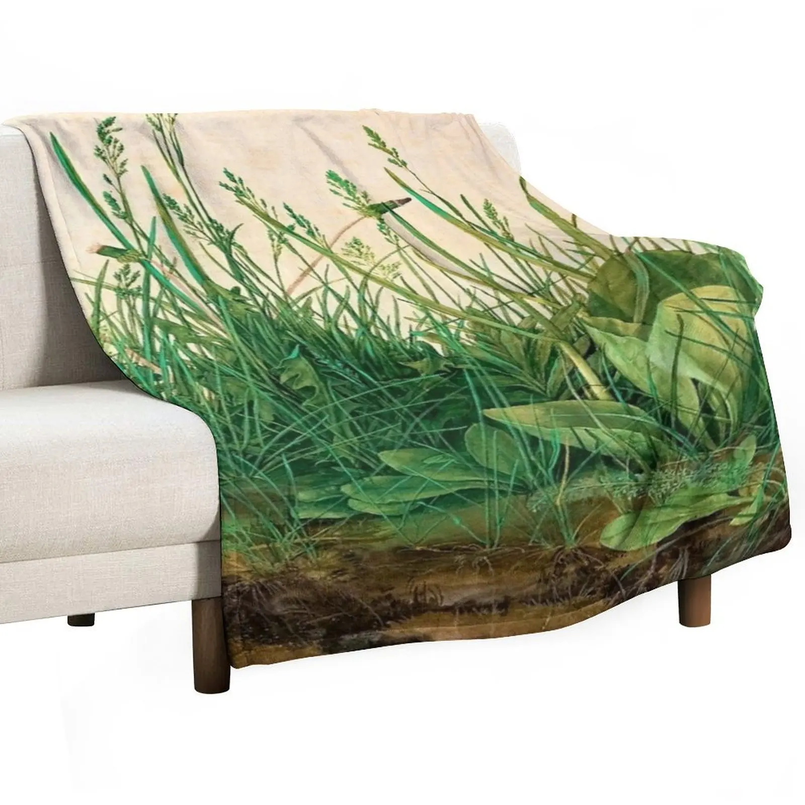 

Albrecht Durer - The Great Piece of Turf, (1503), artwork by Albrecht Durer Throw Blanket Beach sofa bed Summer Blankets