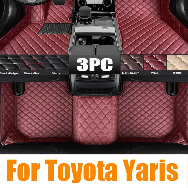 

For Toyota Yaris XP130 MK3 Vitz 2012 2015 2016 2017 2018 2019 Custom Car TPE Mat Waterproof Car Floor mats carpet Accessories