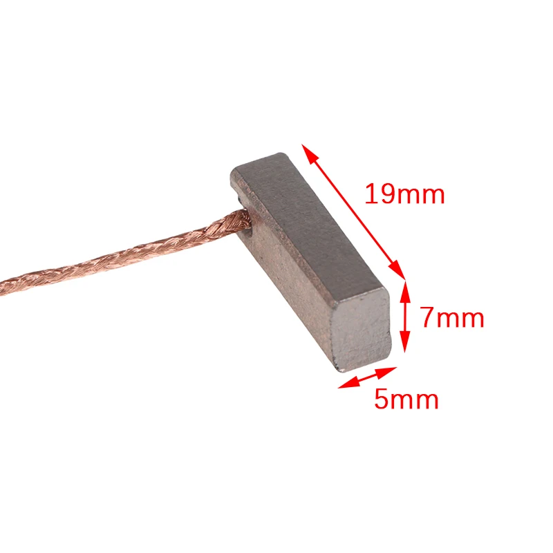 10pcs High Quality Copper Electric Generator Carbon Brushes Car Alternator Power Tools Car Regulator Low Copper 5*7*19mm