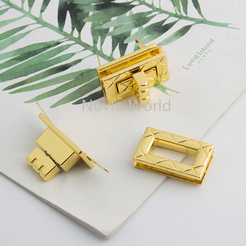 5-10-30pieces 33x19mm fashion bag rettangolare lock K gold borse lock hardware Twist lock