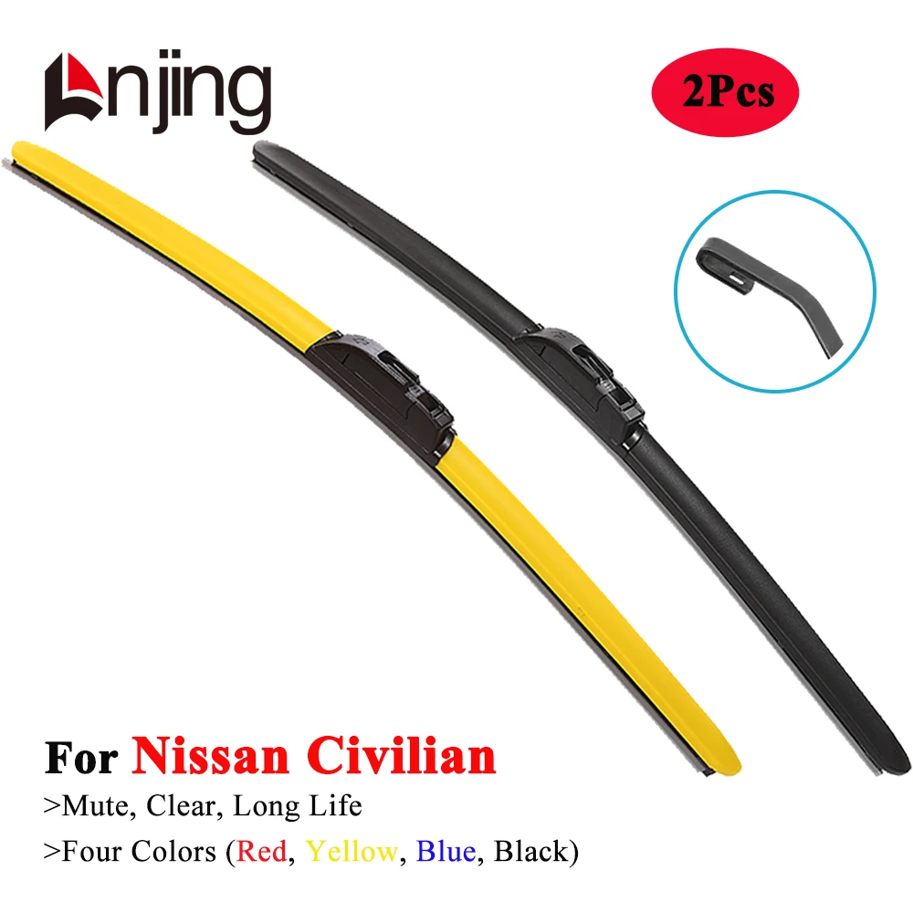 

LNJING Colorful Car Hybrid Wiper Blades For Nissan Civilian W40 W41 Bus Van 1982 1999 2005 2010 2015 2018 2019 2020 2021 2022