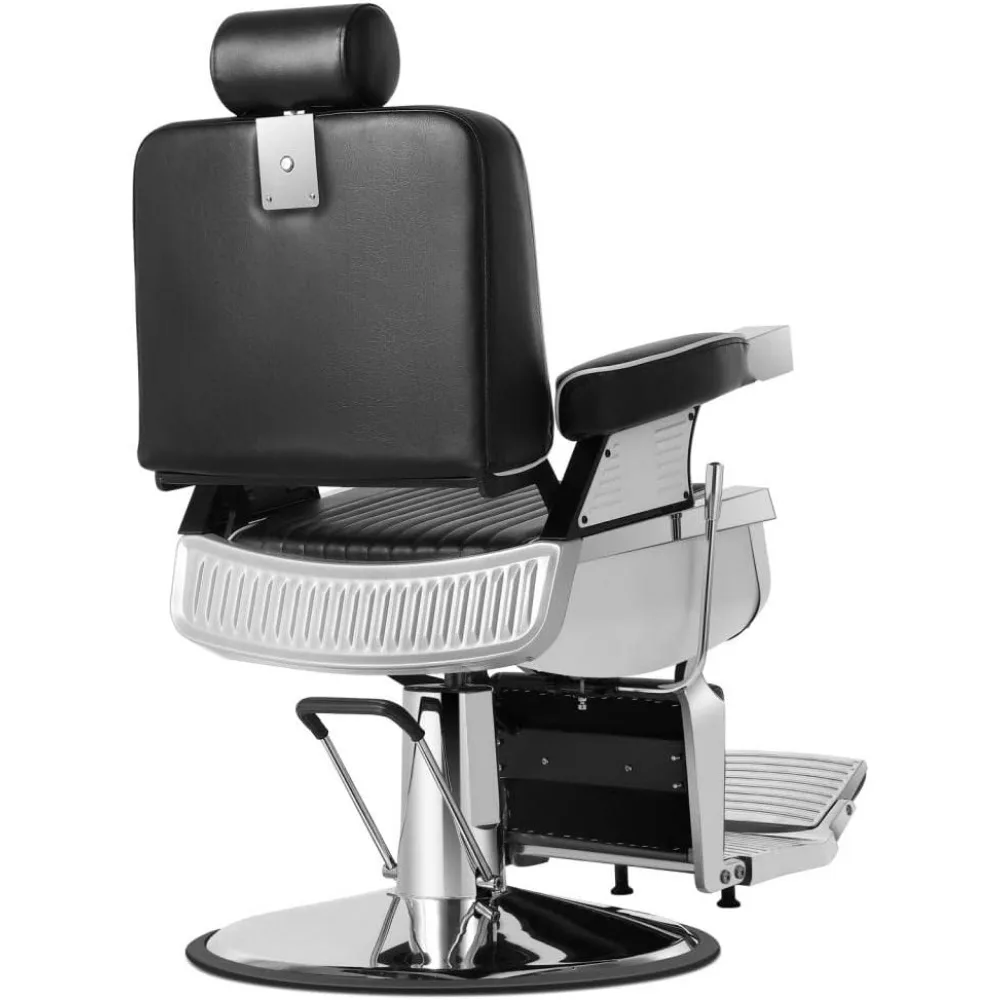 Barber Chair Reclining Hydraulic Barber Chairs Heavy Duty Styling Chairs for Salon Chair Tattoo Chair Beauty Equipment (Black)