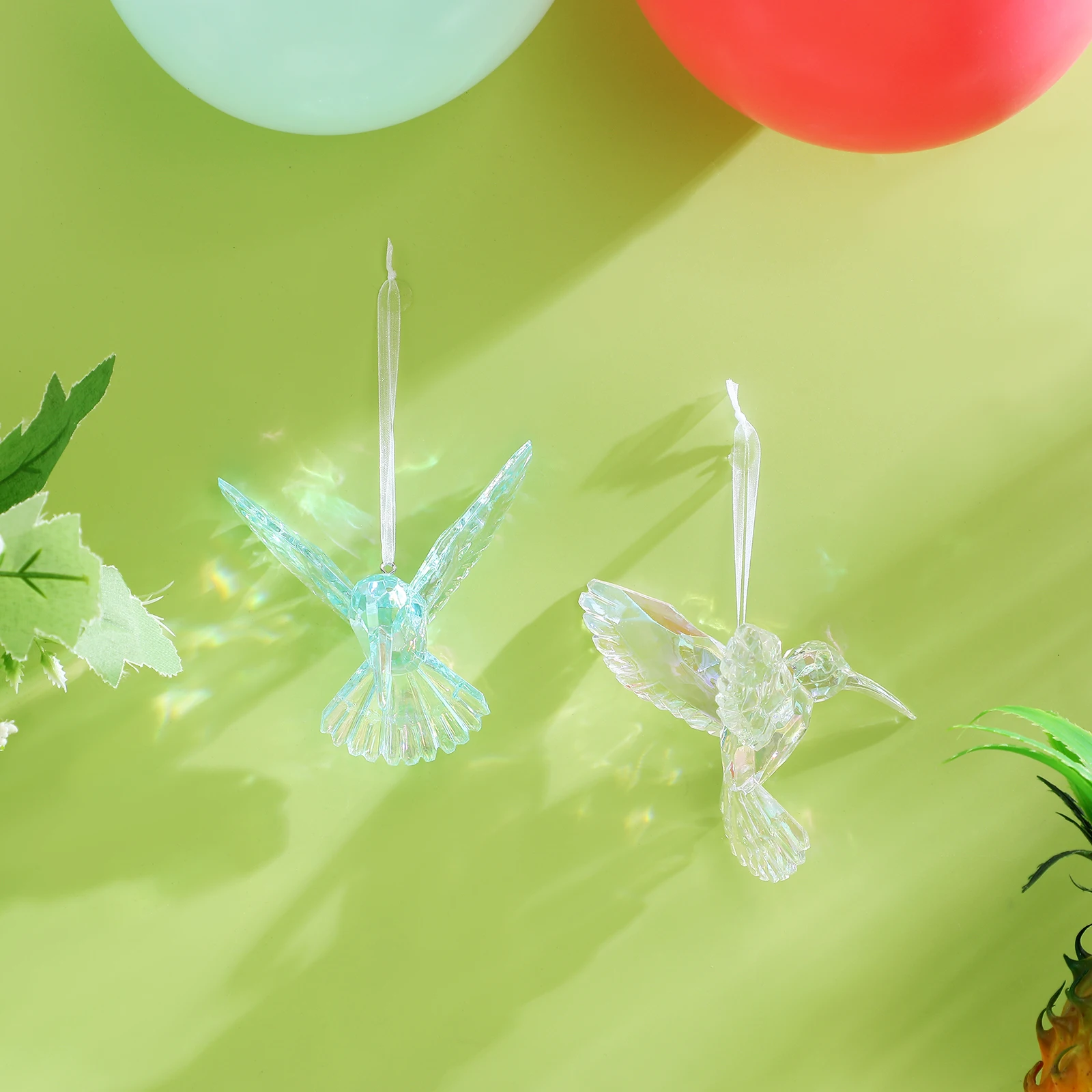 

6Pcs Acrylic Hummingbird Pendant Hanging Bird Decor for Bedroom Living Room Garden Holiday Party Ceiling Display Ornaments